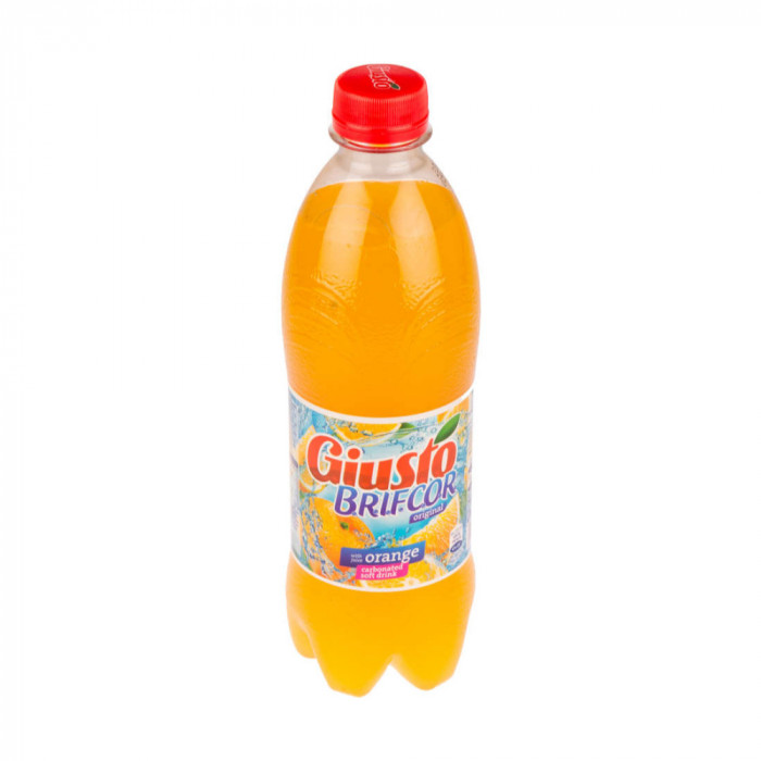 Bax 12 Sticle Suc Brifcor Giusto, 0.5 L, PET, Suc Brifcor, Suc de Fructe, Suc Portocale, Suc Pet