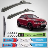 Cumpara ieftin Set 3 Stergatoare TeamCar&reg; pentru Nissan Juke F15 (2010-2017) - 550mm, 340mm, 300mm, Prindere Carlig