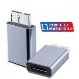 Adaptor USB-C Type-C mama la MICRO USB 3.0 tata pentru HDD, telefon, tableta