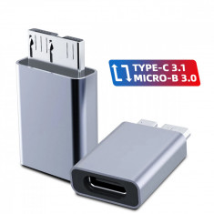 Adaptor USB-C Type-C mama la MICRO USB 3.0 tata pentru HDD, telefon, tableta