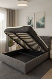 PAT PRESTIGE 180X200 CU LADA DE DEPOZITARE STOFA GRI