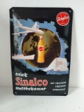 Placa metalica reproducere reclame vechi: think Sinalco weltbekannt aus frischen fruchten hergestellt, 20x30cm