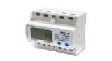 Contor electronic trifazat Qoltec | Contor de consum de energie montat pe șină DIN | 400V | LCD | Wi-Fi