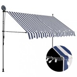Gossi copertina retractabila manual cu led, albastru &amp; alb, 250 cm