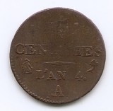 Franta 5 centimes 1795 A - L&#039;AN 4 - A, Prima Republica, Cupru, 23 mm A, KM-635.1 (4)
