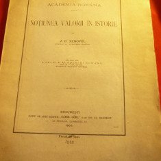 AD Xenopol - Notiunea Valorii in Istorie - 1905 Ed.C.Gobl , 33 pag