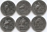 Burundi Sert 6 - 5, 5, 5, 5, 5, 5 Franci 2014 - Pasari, Aluminiu, V22, UNC !!!