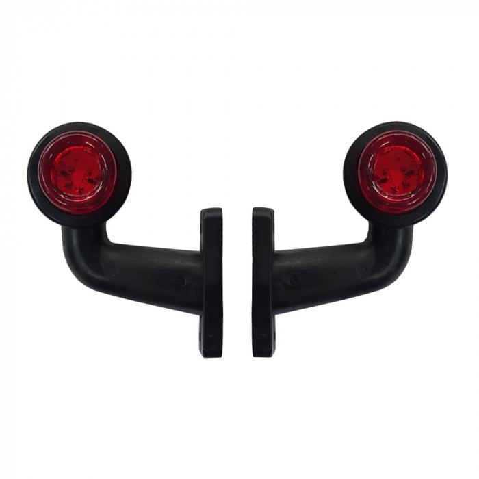 Lampa gabarit camion cu brat extra scurt 90&deg; cu LED 12/24V Set 2buc Stg/Dr - Alb/Rosu Garage AutoRide