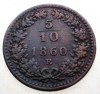 F.247 AUSTRIA 5/10 KREUZER 1860 E RARA, Europa, Cupru (arama)