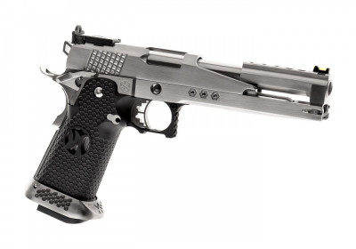 Replica pistol HX2231 Full Auto Metal GBB AW Custom Silver foto