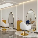 Consolă pentru coafor, frizerie și cosmetică cu oglindă LED 180x90 PRO neagră