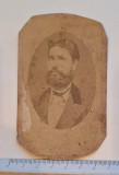 Fotografie CDV &ndash; Beni Fuchs, Galatz/Galați (cca 1870&ndash;1875) &ndash; portret bărbat &ndash; 10,5&times;6,5 cm