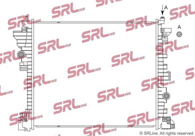 Radiator Alfa Romeo Giulia, Stelvio, motor: 2.0 T, 2.2 d, 2.9 V6 T, intrare/iesire conectare rapida, 579x493x26, SRLine, Aluminiu/ Plastic brazat, foto