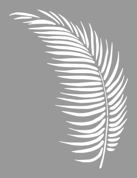 Sablon 560x430x0.7mm, Frunza de Palmier, Refolosibil MX70001