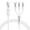 Cablu de incarcare si transfer date, 5 in 1, Lightning, USB-C, Micro USB, USB-A, lungime 1.2 m, alb