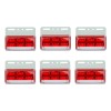Set 6 Lampi Gabarit LED Camion 24V Laterale Rosii Albe 3D Impermeabile Remorca Platforma Utilaje
