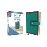 NIV, Thinline Bible, Compact, Imitation Leather, Blue/Brown, Red Letter Edition