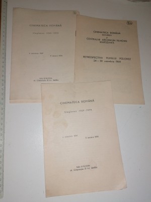 LOT 3 PROGRAM CINEMATECA ROMANA , ANII 69,70 foto