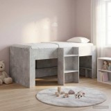 Cumpara ieftin Cadru de Pat Inalt pentru Copii Gri Beton 80 x 160 cm