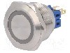 Intrerupator anti-vandalism, ON-ON, &Oslash;28mm, ONPOW - GQ28-11ZE/R/24V/S