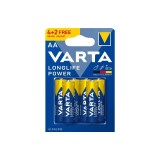 Cumpara ieftin Set 6 baterii Varta tip AA Longlife Power Alkaline (4+2) 4906121436