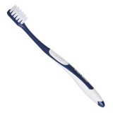 Periuta de dinti cu peri extra moi pentru dinti si gingii sensibile, Maner ergonomic, Albastru, CMCLASS