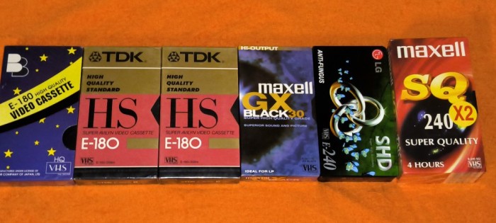 7 casete video sigilate - LG - MAXELL - TDK