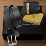 Set Cadou Barbati Portofel + Curea Din Piele Naturala Bovina: Set Urban Gentleman