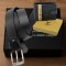 Set Cadou Barbati Portofel + Curea Din Piele Naturala Bovina: Set Urban Gentleman