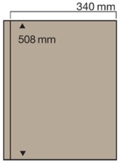 5 folii bej pentru ziare, relevee, Jumbo, cu 1 buzunar fata verso de 508 x 340 mm