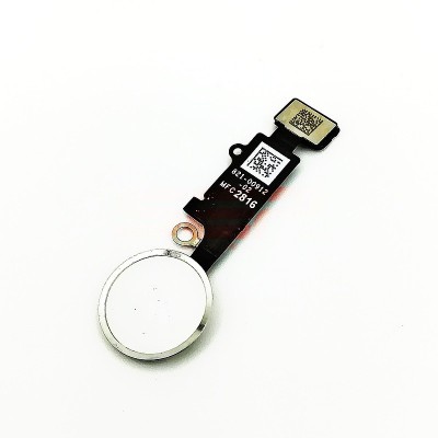 Buton meniu + flex iPhone 8 / iPhone 8 Plus WHITE foto