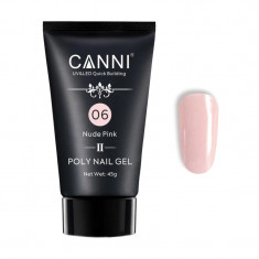 Polygel pentru constructie unghii Canni Premium 06, 45 ml, Nude Pink foto