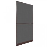 Cumpara ieftin Plasă maro cu balamale pentru uși &icirc;mpotriva insectelor 120 x 240 cm, vidaXL