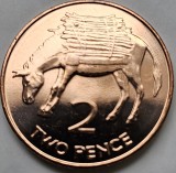 2 pence 2022 Saint Helena and Ascension, Donkey with firewood, km#12a, unc