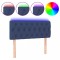 Tablie de pat cu LED, albastru, 90x7x78/88 cm, textil