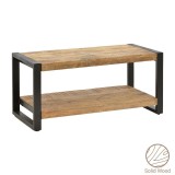Cumpara ieftin Masuta de cafea Miles lemn masiv de mango, culoarea nuc - negru 100x45x45.5cm