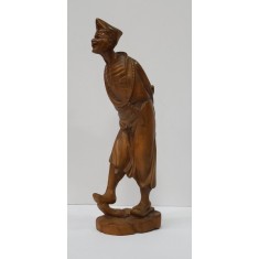 Calugar budist, Sculptura in lemn, Secol XX