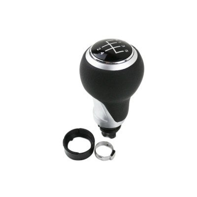Bile de schimbator Emzone pentru Audi A3 8P A4 B8 A5 Q3 Q5 A6, 5 trepte, piele neagra foto