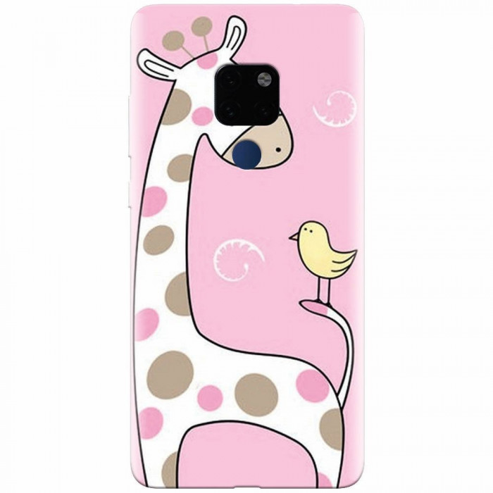 Husa silicon pentru Huawei Mate 20, Cute Giraffe