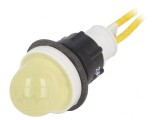 Lampa LED de Control Galbenă 230V 13mm Plastic