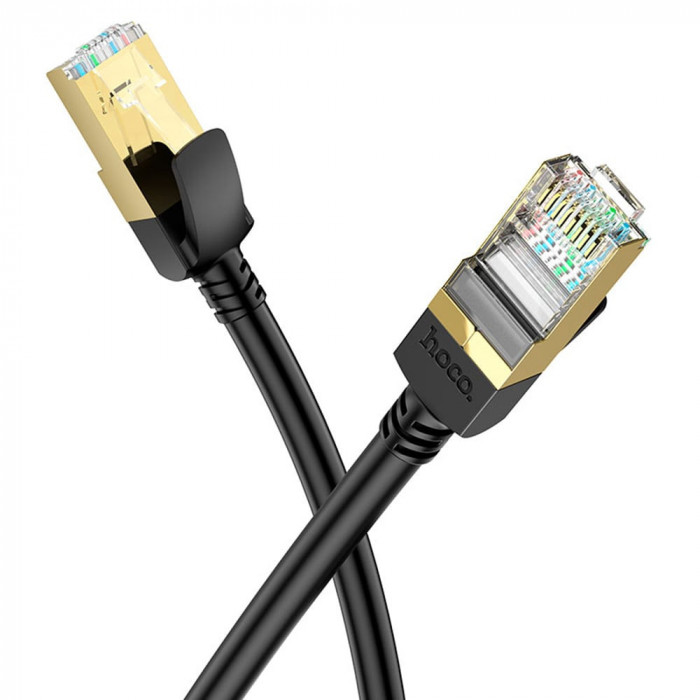 Cablu de Internet RJ45 la RJ45 1Gbps, 1m Hoco Level (US02) Negru