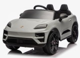 Masinuta electrica pentru copii, Porsche Macan, 140W 12V, roti EVA, scaun tapitat, echipata premium, gri