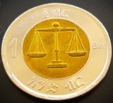 Cumpara ieftin Moneda exotica bimetal 1 BIRR - ETIOPIA, anul 2010 * cod 692 = A.UNC, Africa