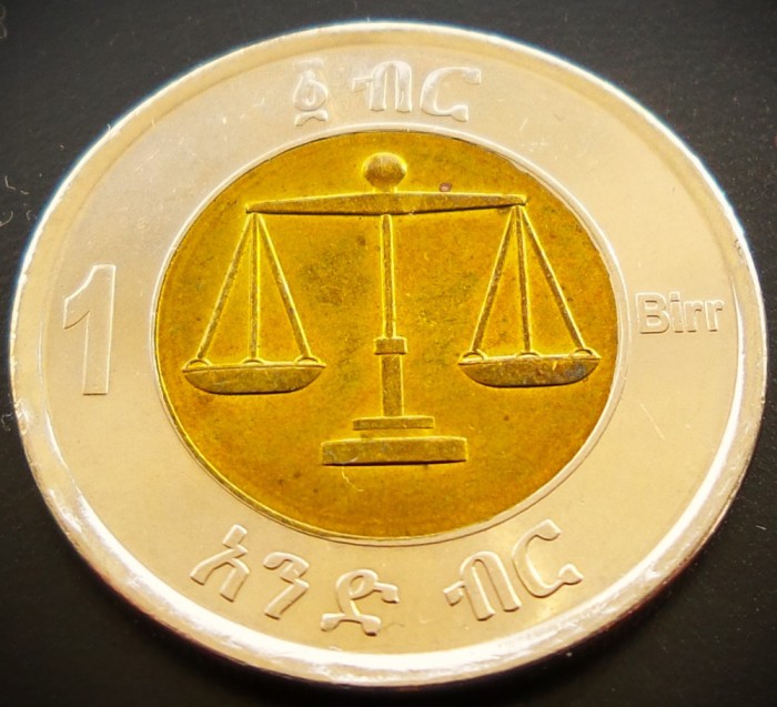 Moneda exotica bimetal 1 BIRR - ETIOPIA, anul 2010 * cod 692 = A.UNC