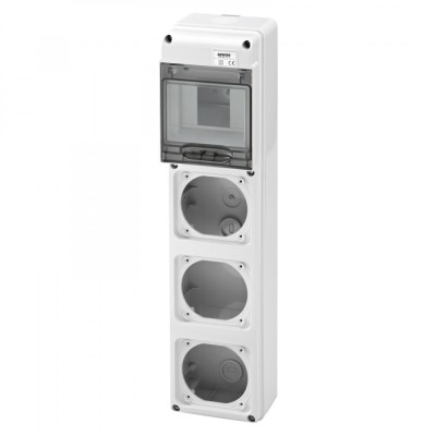 Tablou organizare Q-DIN 5M 3 prize IEC 16A IP65 Gewiss GW68001N foto