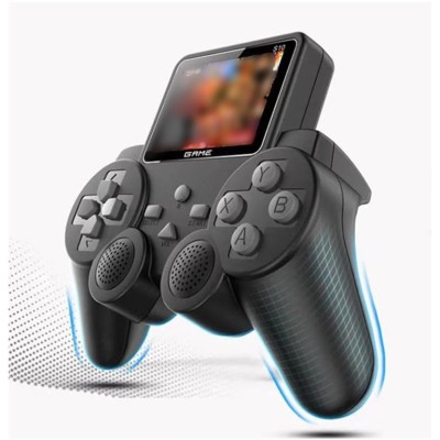 Controller GamePad cu ecran digital, 520 de jocuri incluse, portabil, conectare la televizor, baterie de lunga durata, reincarcabila USB, negru foto