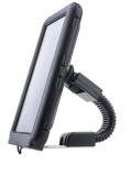Suport Telefon Moto/Bicicleta 6.8&quot; ALM, Prindere Ghidon, Brat Ajustabil, Negru