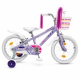 Cumpara ieftin Bicicleta pentru copii Devron Cosmo 18 inch, mov, cu roti ajutatoare