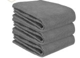 Cumpara ieftin Set 3 lavete gri 40 x 50 cm din microfibra, absorbante, lavabile si reutilizabile