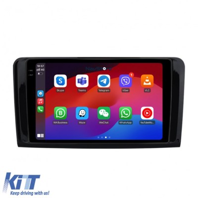 Navigatie Android Dedicata Mercedes Benz ML W164 GL X164 (2005 - 2012), Display 2K, 8Gb Ram, 256Gb Stocare, Bluetooth, WiFi, Carplay Performance AutoT foto